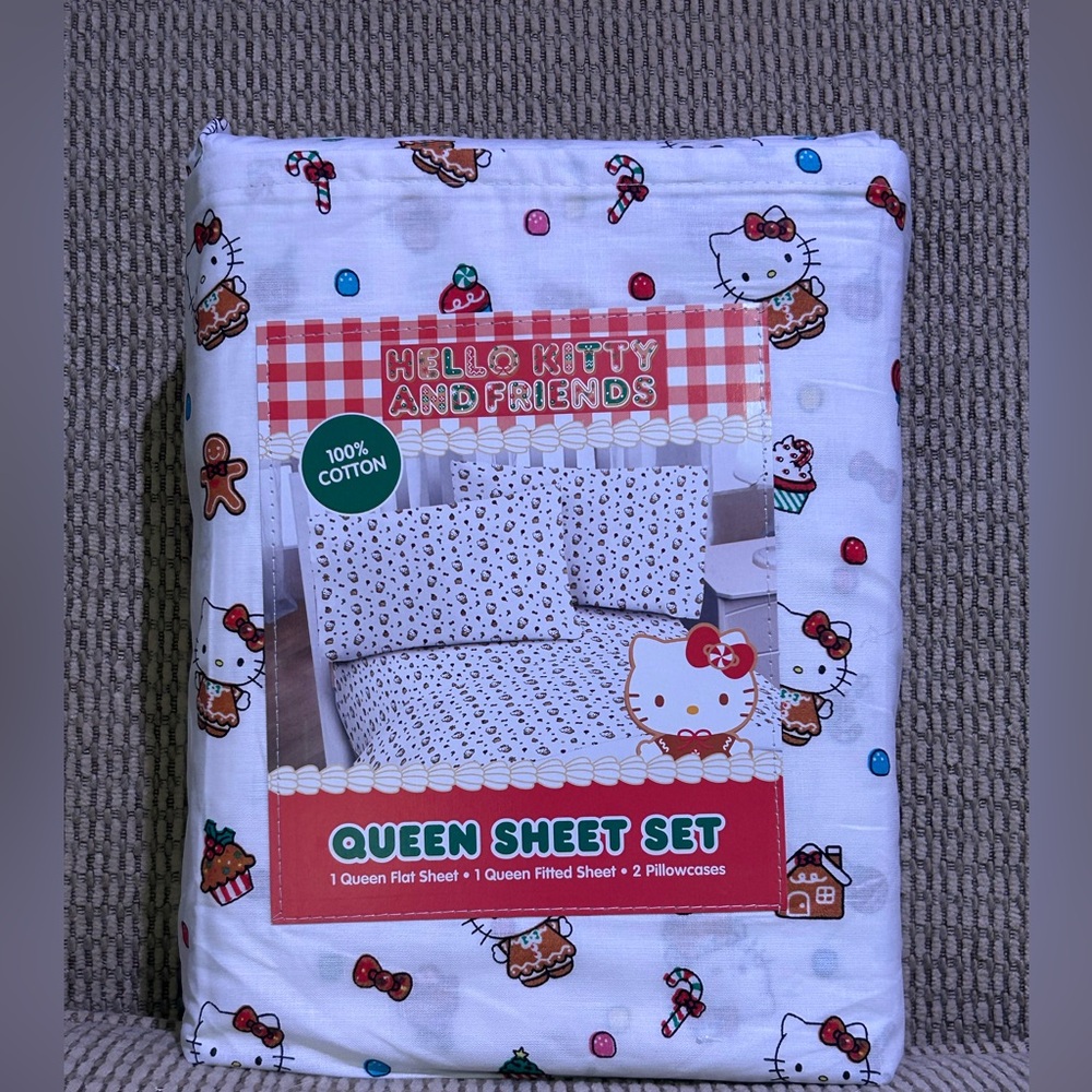 Hello Kitty Sweet Treats 4 Piece Queen Sheet Set Made By Sanrio NWTS